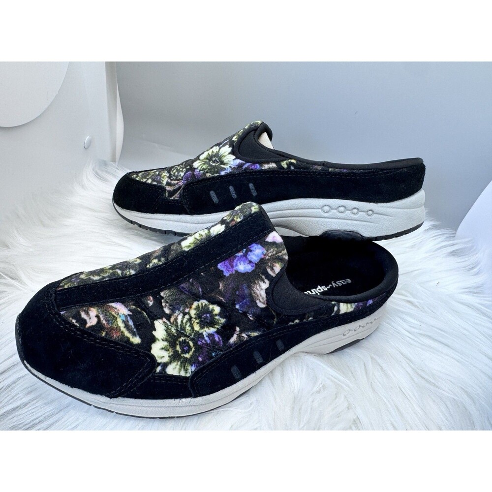 Easy Spirit Traveltime Women’s Floral Color Slip On Shoes Size 8M New Comfort
